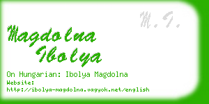 magdolna ibolya business card